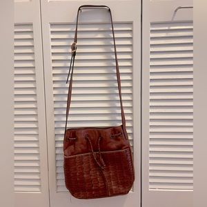 Vintage faux leather shoulder bag